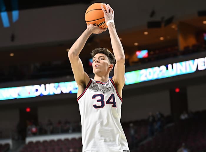 Holmgren shot 39% from beyond the arc last season, the second highest percentage on Gonzaga.